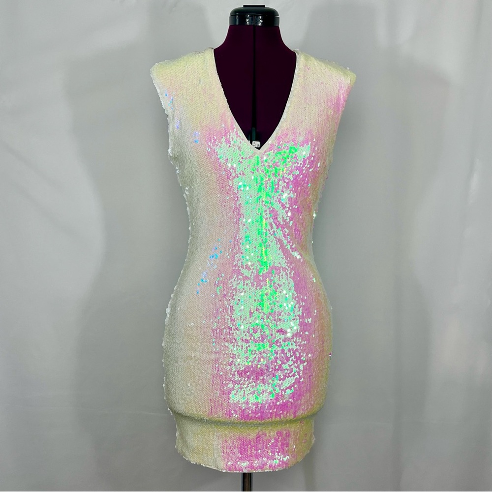 Forever 21 Iridescent Sequin Mini Dress